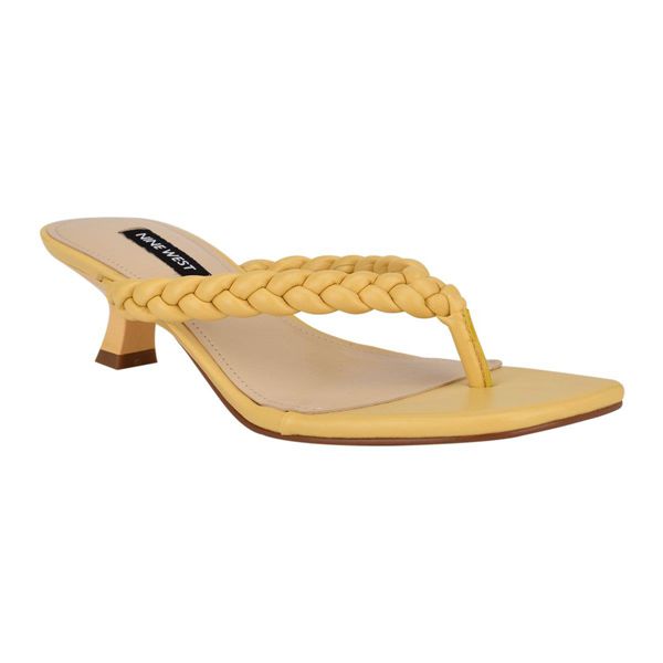 Nine West Meka Thong Yellow Heeled Sandals | Ireland 69K92-5Y10